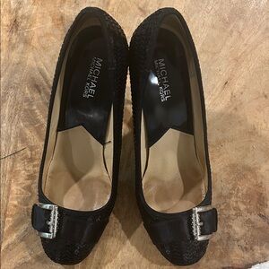 Michael Michael Kors💕Black Sequins Pumps Heels Womens Shoes Size 10